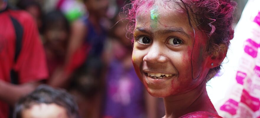 girl in shirt smiling