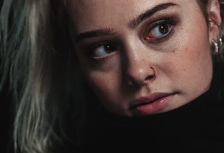 womans face in close up